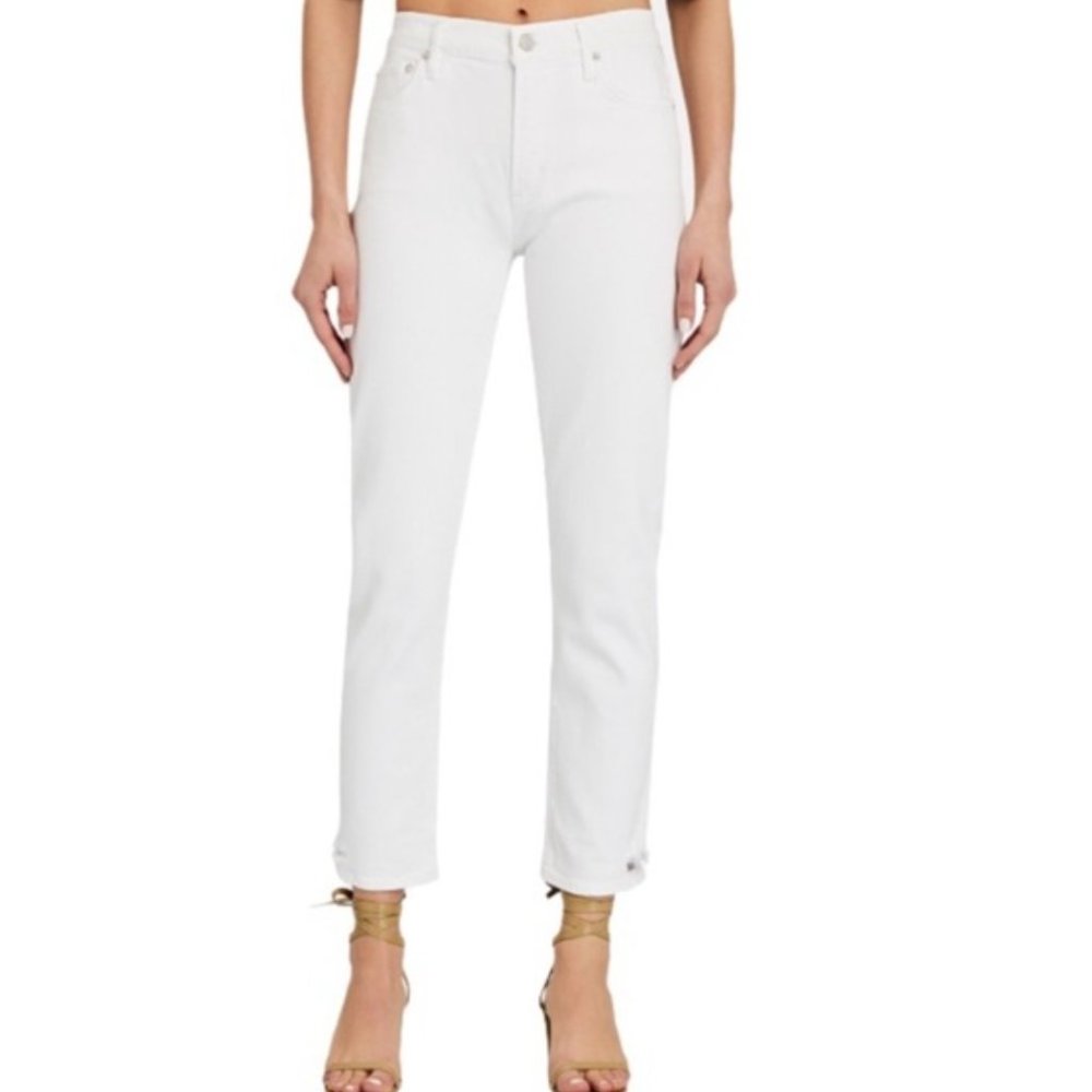 AGOLDE High Rise Distressed Slim, Staight-leg Jeans